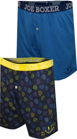 Joe Boxer Blue Licky And Dogs 2 Pack Boxer Shorts(Joe Boxer Blue Licky And Dogs 2 Pack Boxer Shorts)