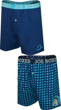 Joe Boxer Blue Polka Dot 2 Pack Boxer Shorts(Joe Boxer Blue Polka Dot 2 Pack Boxer Shorts)