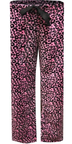 Pink Leopard Plush Lounge Pant(Pink Leopard Plush Lounge Pant)