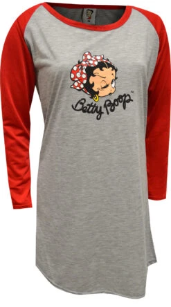 Betty Boop As Rosie The Riveter Plus Size Nightshirt(Betty Boop As Rosie The Riveter Plus Size Nightshirt)