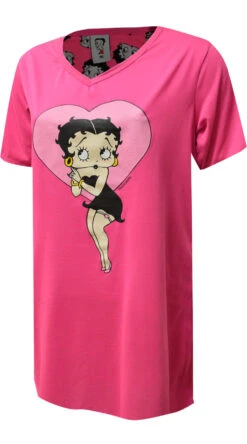 Betty Boop Love That Betty Fuchsia Plus Size Nightshirt(Betty Boop Love That Betty Fuchsia Plus Size Nightshirt)