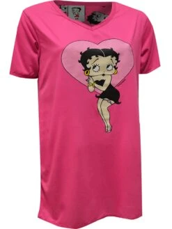 Betty Boop Love That Betty Fuchsia Plus Size Nightshirt(Betty Boop Love That Betty Fuchsia Plus Size Nightshirt) -Cozy Vibes Store bb90xx00p 2