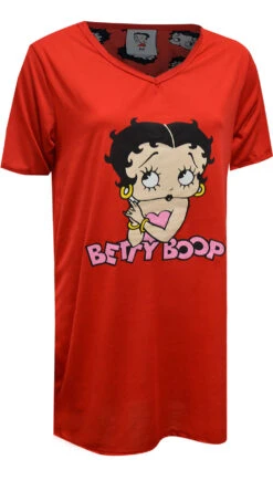 Betty Boop Classic Red Plus Size Nightshirt(Betty Boop Classic Red Plus Size Nightshirt)