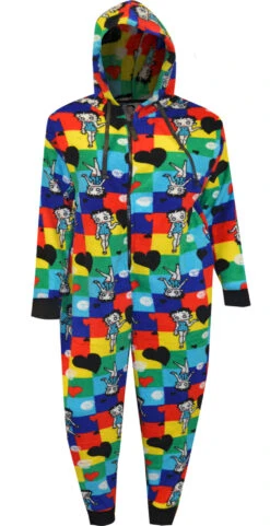 Betty Boop Colorblock Plus Size Plush Onesie Hoodie Pajama(Betty Boop Colorblock Plus Size Plush Onesie Hoodie Pajama) -Cozy Vibes Store bbbp3xx 1 b2bf2144 68a7 485f 91b9 3babb4877668
