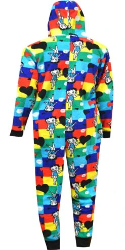 Betty Boop Colorblock Plus Size Plush Onesie Hoodie Pajama(Betty Boop Colorblock Plus Size Plush Onesie Hoodie Pajama) -Cozy Vibes Store bbbp3xx 2 2c7699fb 4973 4942 9794 65a891209f2a