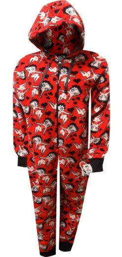 Betty Boop Red Plus Size Plush Onesie Hoodie Pajama(Betty Boop Red Plus Size Plush Onesie Hoodie Pajama) -Cozy Vibes Store bbonesiexr 1 b58ad216 480a 4366 bf63 f30d58302ac1