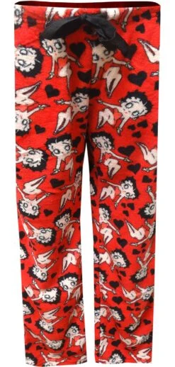 Betty Boop Signature Red Plush Plus Size Lounge Pants(Betty Boop Signature Red Plush Plus Size Lounge Pants)