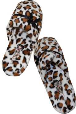 Betty Boop Leopard Print Scuff Slippers(Betty Boop Leopard Print Scuff Slippers)