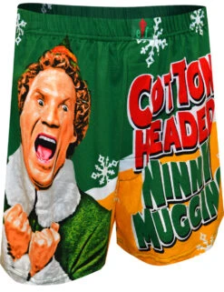 Buddy The Elf Cotton Headed Ninny Muggins Christmas Boxers(Buddy The Elf Cotton Headed Ninny Muggins Christmas Boxers)