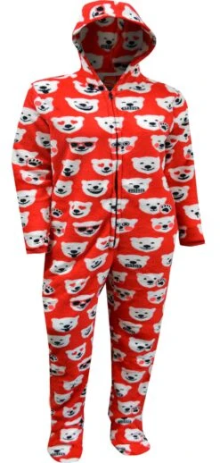 Coca-Cola Coke Polar Bear Emoji One Piece Hooded Footie Pajama(Coca Cola Coke Polar Bear Emoji One Piece Hooded Footie Pajama) -Cozy Vibes Store ccxx1e6gn 2 21652c59 5728 452c 9151 8c3e13c8ba9f