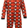 Disney Mickey Mouse Ears Plaid Holiday Men's Hooded Onesie(Disney Mickey Mouse Ears Plaid Holiday Mens Hooded Onesie) -Cozy Vibes Store d1013mbs 1