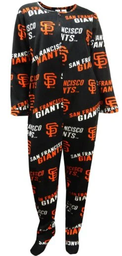 San Francisco Giants Women's One Piece Footie Pajama(San Francisco Giants Womens One Piece Footie Pajama)