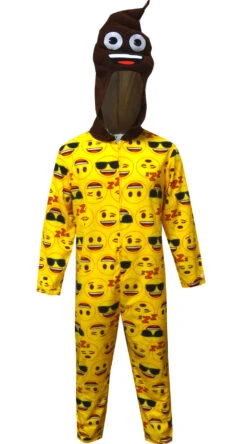 Poop Emoji Hooded One Piece Pajama(Poop Emoji Hooded One Piece Pajama) -Cozy Vibes Store ej044mb 1 585191f2 71cb 41b6 8230 5049bf199434
