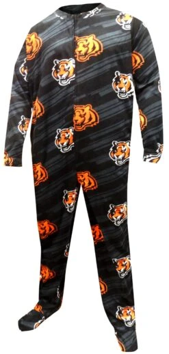 Cincinnati Bengals One Piece Footie Pajama(Cincinnati Bengals One Piece Footie Pajama)