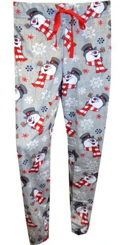 Frosty The Snowman Ladies Silky Fleece Cuffed Sleep Pants(Frosty The Snowman Ladies Silky Fleece Cuffed Sleep Pants)