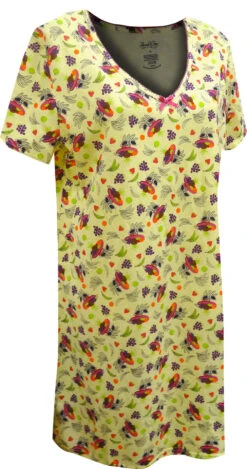 Tropical Getaway Banana-licious Plus Size Night Shirt(Tropical Getaway Plus Size Night Shirt)