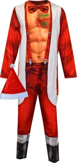 Sexy Santa Claus Adult Onesie Pajama With Hat(Sexy Santa Claus Adult Onesie Pajama With Hat)