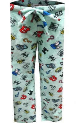 Monopoly Icons Soft And Cozy Plush Junior Cut Lounge Pants(Monopoly Icons Soft And Cozy Plush Lounge Pants)
