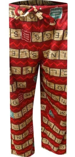 Scrabble Board Winter Words Silky Fleece Lounge Pants(Scrabble Board Silky Fleece Lounge Pants)