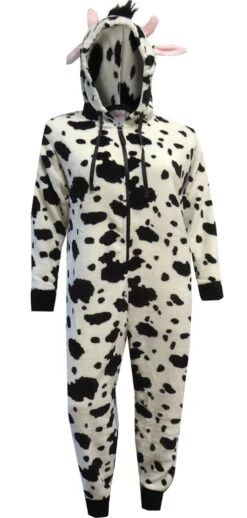 Spotted Cow One Piece Plush Pajama(Spotted Cow Onesie Plush Pajama)
