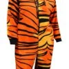 Tiger Stripes Plush Orange And Black Onesie Hooded Pajama(Tiger Stripes Plush Orange And Black Onesie Hooded Pajama)