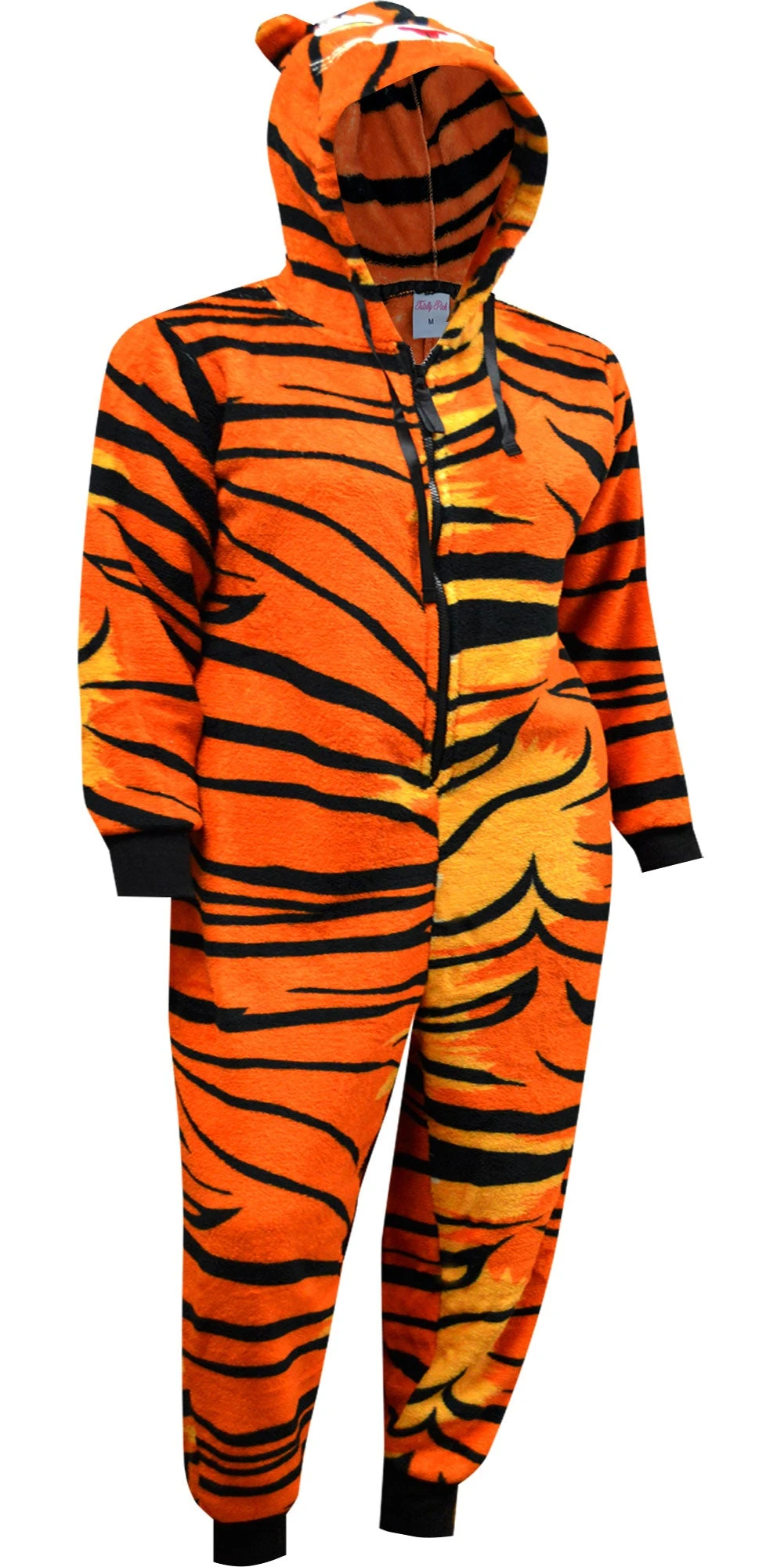 Tiger Stripes Plush Orange And Black Onesie Hooded Pajama(Tiger Stripes Plush Orange And Black Onesie Hooded Pajama) 5 Tiger Stripes Plush Orange And Black Onesie Hooded Pajama(Tiger Stripes Plush Orange And Black Onesie Hooded Pajama) - Image 3