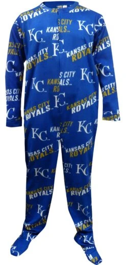 Kansas City Royals Guys One Piece Footie Pajama(Kansas City Royals Guys One Piece Footie Pajama) -Cozy Vibes Store jde0607 1
