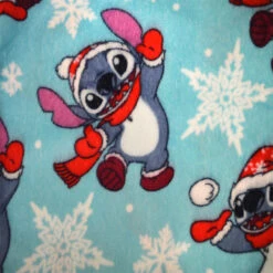 Lilo And Stitch Snow Flake Silky Fleece Ladies Cuffed Sleep Pant(Lilo And Stitch Christmas Silky Fleece Ladies Cuffed Sleep Pant) -Cozy Vibes Store lo055xpt 2 d8425ea2 2603 4eda 80b9 104fbac58ffb