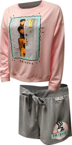 Friends The TV Series Super Soft Shortie Pajama(Friends The Tv Series Super Soft Shortie Pajama) -Cozy Vibes Store lz11900scfd 2 a430995f 2566 4832 9204 b754dcf3433d