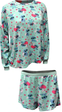 Disney Lilo And Stitch In Love Shortie Pajama Set(Disney Lilo And Stitch In Love Shortie Pajama Set) -Cozy Vibes Store lz11905sals 2 2ccbe685 c165 4d03 ae59 a520e70ed4c0
