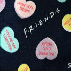 Friends The TV Series Conversation Hearts Soft Shortie Pajama(Friends The Tv Series Conversation Hearts Soft Shortie Pajama) -Cozy Vibes Store lz11905sbfd 3