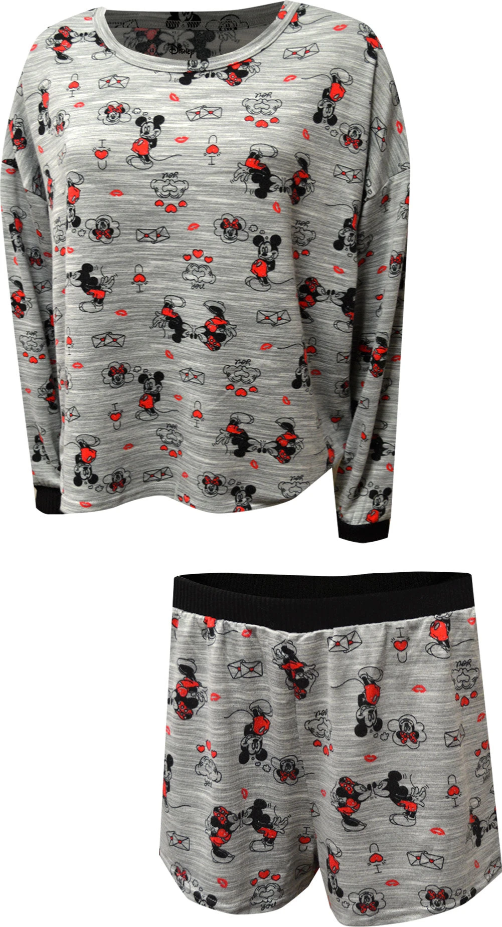 Disney Minnie And Mickey Sweethearts Shortie Pajama Set(Disney Minnie And Mickey Sweethearts Shortie Pajama Set) 5 Disney Minnie And Mickey Sweethearts Shortie Pajama Set(Disney Minnie And Mickey Sweethearts Shortie Pajama Set) - Image 3