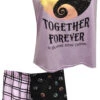 Nightmare Before Christmas Jack And Sally Together Forever Shortie PJ(Nightmare Before Christmas Jack And Sally Together Forever Shortie Pj) -Cozy Vibes Store lz23910sanb 1