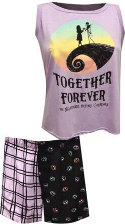 Nightmare Before Christmas Jack And Sally Together Forever Shortie PJ(Nightmare Before Christmas Jack And Sally Together Forever Shortie Pj) -Cozy Vibes Store lz23910sanb 2 f817739b 3b36 4ccd a99c d68ab97b5771