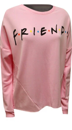 Friends The TV Series Super Soft Pink Sweatshirt(Friends The Tv Series Super Soft Pink Sweatshirt) -Cozy Vibes Store lz39561tb 2