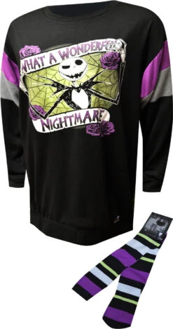 Nightmare Before Christmas Wonderful Nightmare Lounger With Socks(Nightmare Before Christmas Wonderful Nightmare Lounger With Socks) -Cozy Vibes Store lz41910gbnb 2 aeefd03c 5c44 4419 bced 15798e1be543