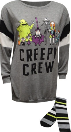 Halloween Nightmare Before Christmas Creepy Crew Lounger With Socks(Nightmare Before Christmas Creepy Crew Lounger With Socks)