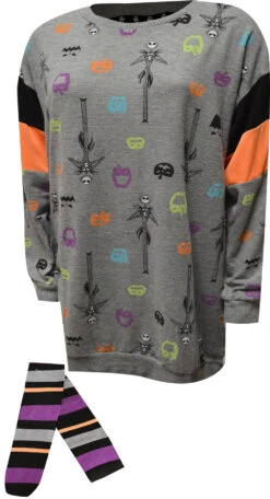 Disney Nightmare Before Christmas Creepy Fun Lounger With Socks(Nightmare Before Christmas Creepy Fun Lounger With Socks)