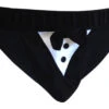 Dressed To Impress Tuxedo Look Black Velour Thong(Tuxedo Look Black Velour Thong)