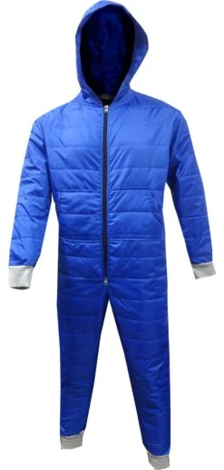 Insulated Super Warm Royal Blue Hooded Onesie Pajama(Insulated Super Warm Royal Blue Hooded Onesie Pajama)