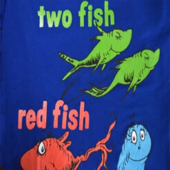 Dr Seuss One Fish Two Fish Blue Lounge Shorts(Dr Seuss One Fish Two Fish Blue Lounge Shorts) -Cozy Vibes Store mf162963jm 3