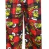 Dr. Seuss Don't Be A Grinch Red Buffalo Plaid Plush Lounge Pants(Dr Seuss Dont Be A Grinch Red Buffalo Plaid Plush Lounge Pants 1)