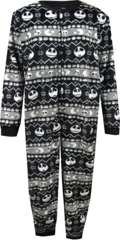 Nightmare Before Christmas Jack Skellington Plush Onesie Pajama(Nightmare Before Christmas Jack Skellington Plush Onesie Pajama)