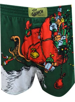 The Grinch Ramshackle Sleigh Christmas Boxer Shorts(The Grinch Ramshackle Sleigh Christmas Boxer Shorts)