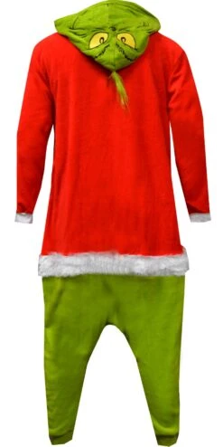 Dr Seuss Santa Claus Grinch Kigarumi Plush One Piece Pajama(Dr Seuss Santa Claus Grinch Kigarumi Plush One Piece Pajama) -Cozy Vibes Store mf24us81 2 77e89d9c cae1 4b0f b355 8b391a9c26d4