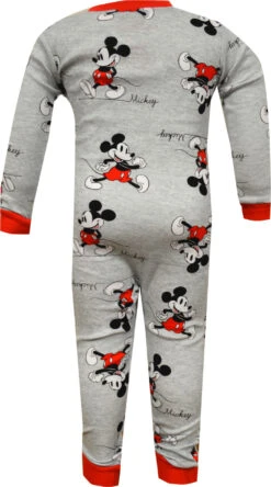 Disney Baby Classic Mickey Mouse Toddler Cotton One Piece Sleeper(Disney Baby Classic Mickey Mouse Toddler Cotton Onesie Sleeper) -Cozy Vibes Store mk1016ebs 2