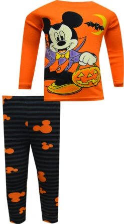 Disney Mickey Mouse Vampire Mickey Halloween Cotton Toddler Pajamas(Mickey Mouse Vampire Mickey Halloween Cotton Toddler Pajamas)