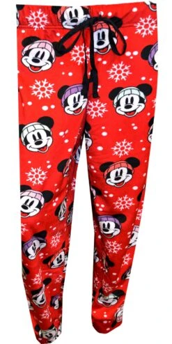 Disney Mickey Mouse Christmas Ladies Silky Fleece Cuffed Sleep Pant(Disney Mickey Mouse Christmas Ladies Silky Fleece Cuffed Sleep Pant)