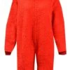Sesame Street Elmo Plush Sherpa Hooded Onesie Adult Pajamas(Sesame Street Elmo Plush Sherpa Hooded Onesie Adult Pajamas)