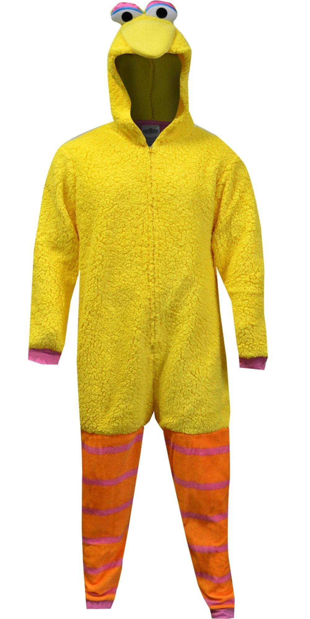 Sesame Street Big Bird Plush Sherpa Hooded Onesie Adult Pajamas(Sesame Street Big Bird Plush Sherpa Hooded Onesie Adult Pajamas) 5 Sesame Street Big Bird Plush Sherpa Hooded Onesie Adult Pajamas(Sesame Street Big Bird Plush Sherpa Hooded Onesie Adult Pajamas) - Image 3
